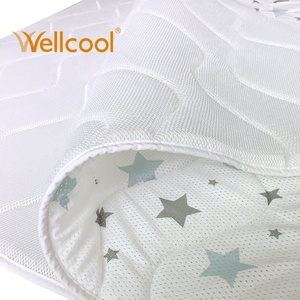 Chine fabrication 100% polyester 3d entretoise air maille tissu personnalisé lavable doux <span class=keywords><strong>berceau</strong></span> matelas protecteur tapis rampant pour bébé - Product Image 2
