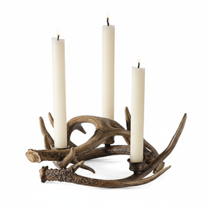 Portavelas metálico con forma de cornamenta, portavelas de diseño - Product Image 1