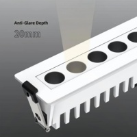 Spot encastré LED moderne à grille, angle réglable, anti-éblouissement, boîtier en aluminium pour chambre, salon, couloir, éclairage d'ambiance
