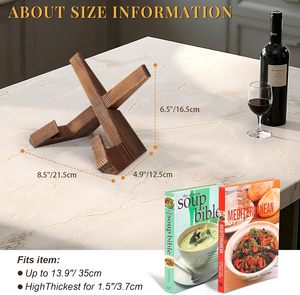Supporto Professionale per Ricette in Legno Massello, Portatile, con Struttura a X, Supporto Universale per Tablet, per Chef Professionisti e Forniture da Cucina - Product Image 5