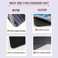 Tapis de souris ergonomique personnalisé pour le jeu - Caoutchouc naturel et tissu polyester antidérapant, tailles personnalisées en stock pour la maison et le bureau