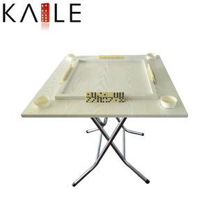 도매 주문 나무로 되는 도미노 테이블 MDF 4 명의 선수를 위한 접히는 금속 다리 테이블 제조 카지노 게임 - Product Image 3