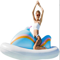 Bateau gonflable, flotteur créatif style jet ski, matelas aquatique de loisirs, coussin flottant pour adultes et enfants