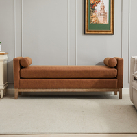 Banc-lit élégant en cuir PU avec coussins de soutien pour la maison, la chambre à coucher, les meubles de salon, les canapés