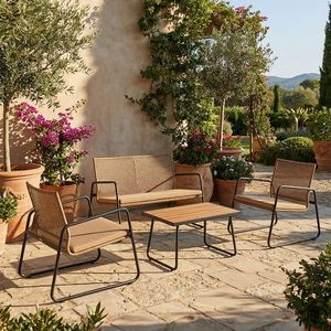 DEAL TODAY! New Outdoor <b>Garden</b> Sets for Porch <b>Garden</b> Backyard Lawn Furniture with Acacia <b>Wood</b> <b>Table</b> Top Factory Price - Product Image 4