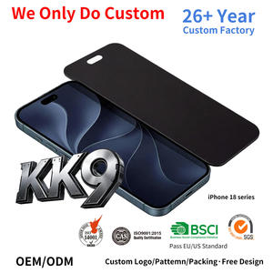 กระจกนิรภัย ODM คุณภาพสูง KK9 สำหรับ iPhone 18 Pro Max ป้องกันการตกกระแทกจากความสูง 1.5 เมตร ฟิล์มกันรอยหน้าจอแบบทนทาน - Product Image 1