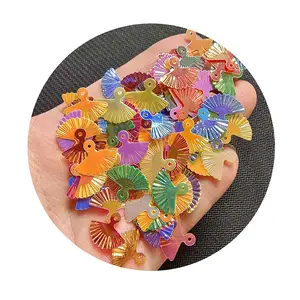 Conchiglia a forma di ventaglio colori Laser Paillette sciolte Paillette cucito artigianato di nozze decorazione Scrapbook Multi colori coriandoli