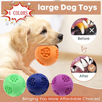 Jouet à mâcher pour chien avec distributeur de friandises, balle flottante en caoutchouc durable, jouet de puzzle d'enrichissement dentaire pour le nettoyage des dents et le soulagement de l'anxiété