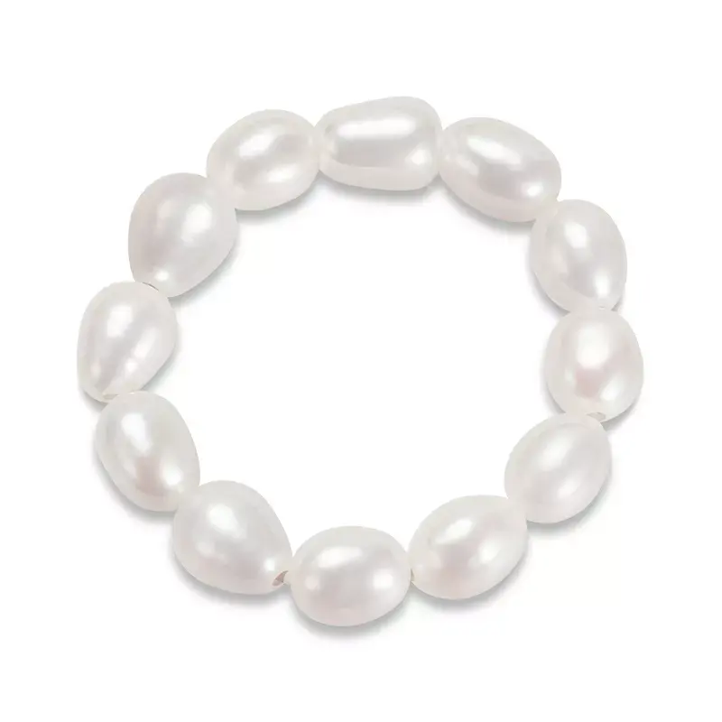 Groothandel Nieuwste Elastische Stretch Kleine 4Mm Kralen Parel Ringen Ontwerpen Natuurlijke Rijst Parel Zoetwater Parel Ring Voor Vrouwen Meisjes