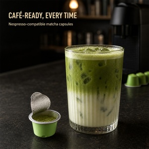 Capsules de matcha de qualité supérieure compatibles avec les machines Nespresso, thé vert biologique pur, vente en gros - Product Image 4