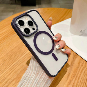 Coque transparente magnétique en acrylique de haute qualité avec de grands trous, antichoc, compatible avec iPhone 15/14 Pro Max - Product Image 5