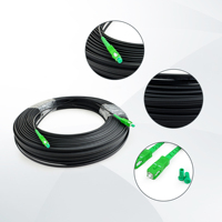 Kabel Fiber optik Drop, kabel Patch 5M/10M 100M/150M/200M SC APC SC UPC kabel Drop untuk penggunaan luar ruangan FTTH 1 serat 2 serat 4 serat
