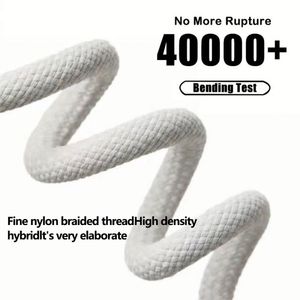 สายเคเบิลโทรศัพท์60W Type-C ถึง Type-C สำหรับ16 15สายชาร์จข้อมูลที่ทำจากไนลอนแบบถัก - Product Image 3