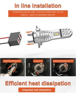 หลอดไฟหน้า LED สำหรับรถยนต์ H7แบบไม่มีพัดลมขนาด40W ระบบให้แสงสว่างอัตโนมัติดีไซน์แบบออโต้บัสแบบออลอินวันใหม่ล่าสุด<span class=keywords><strong>2022</strong></span> - Product Image 4