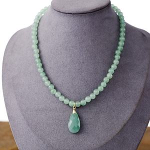 Collar de cuentas de amatistas naturales, collar con colgante de piedra en forma de gota de agua grande, gargantilla de cristal de gema morada, regalo de joyería para mujeres y niñas - Product Image 4