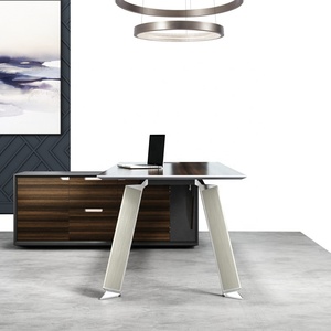 <span class=keywords><strong>Director</strong></span> Big Foshan Minimalist Marble Meeting Furniture European T Shape Acero y Mdf para trabajar Presidente Mesa de escritorio de oficina - Product Image 4