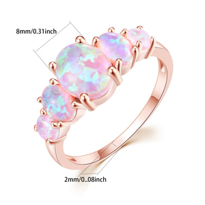 <strong>Opal</strong> Ring | Zircon-Accented Band | Luxury Fashion Jewelry for Women Men - Product Image 2