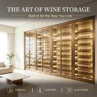 Vitrina Refrigerada Termostática Comercial para Vino, de Acero Inoxidable, para Almacenamiento de Whisky, para Uso en Hogar, Hotel, Villa, Sala de Estar