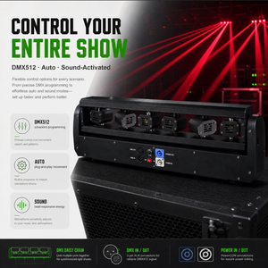 Barra de Luz Láser Roja de 6 Cabezas y 500mW con Control Independiente por <span class=keywords><strong>DMX</strong></span>, Láser para Escenarios de DJ, Conciertos y Actuaciones en Vivo - Product Image 5