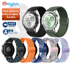 Bandes magnétiques de 20 mm et 22 mm pour Samsung Galaxy Watch <span class=keywords><strong>7</strong></span>/6/Classic/5/4/3 pour <span class=keywords><strong>Huawei</strong></span> Watch 4/3/GT 5 4, bracelet en nylon tressé - Product Image 6
