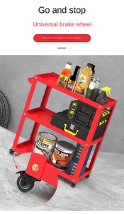 Gabinete de herramientas moderno ajustable de 3 capas de 5 cajones de acero inoxidable de alta resistencia, bastidores de almacenamiento de ruedas, capacidad de carga de 150kg, taller OEM - Product Image 3