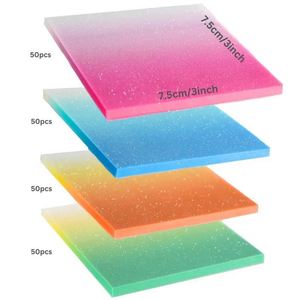 กระดาษโน้ตสีไล่ระดับแบบมีกาวในตัว อุปกรณ์เครื่องเขียนสำหรับนักเรียนช่วงเปิดเทอม ใช้สำหรับทำเครื่องหมาย จดบันทึก สำหรับการเรียนและการใช้งานในสำนักงาน - Product Image 2