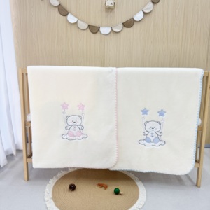 Couverture Bébé <span class=keywords><strong>Minky</strong></span> Nouveau-né Chaude et Douillette, Couverture d'emmaillotage Personnalisée Anti-boulochage pour le Temps sur le Ventre, Lavable en Machine - Product Image 5