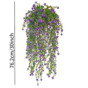 Plante Artificielle Suspendue 'Riding The Wind' - Fleurs Jaunes, Feuilles Vertes - Décoration Murale Intérieure/Extérieure - 2,66 Pieds - Product Image 3