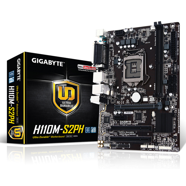 GIGABYTE GA-H81M-S2PH Motherboard with LGA 1150 Socket Intel H81SATA USB 3.0 Micro ATX Support for Windows 10/8.1/8/7 Intel