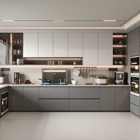 Armoires de cuisine modernes en bois massif modulaires et personnalisables, écologiques, finition acrylique, solution complète pour villa et hôpital