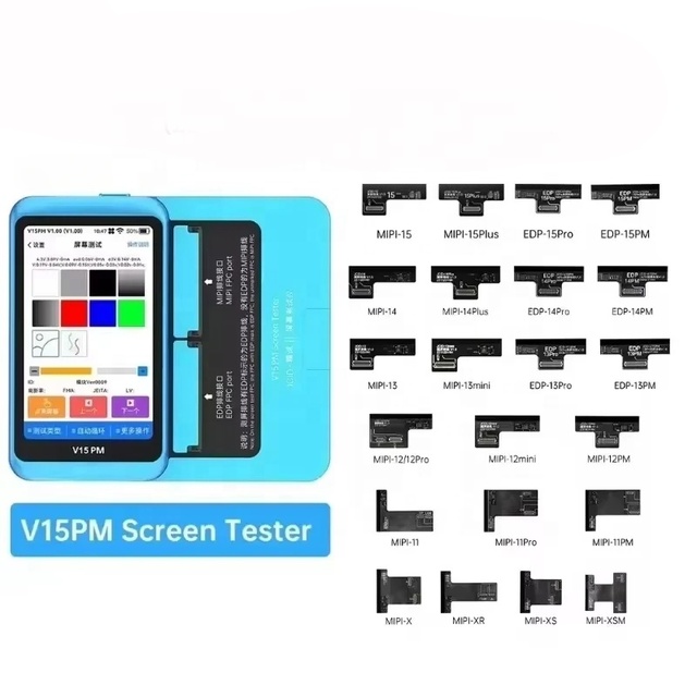 JCID V15 V15PM EDP Screen Tester Touch Image Monochrome Gray Level Detection for Iphone X XR 11 12 13 14 15PM Android Ipad LCD