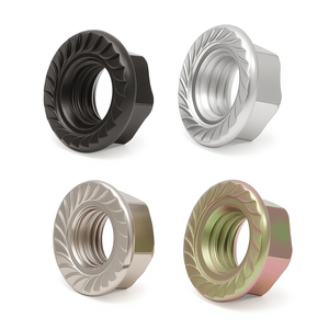 Écrou à bride en acier au carbone Gelisen M3-M20, nickelé, hexagonal, à verrouillage - Product Image 4