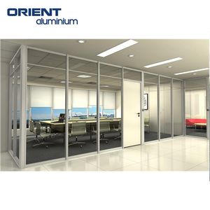 Puertas corredizas exteriores de vidrio Cierre blanco de aluminio Ventanas y puertas interiores de vidrio apilables grandes - Product Image 4