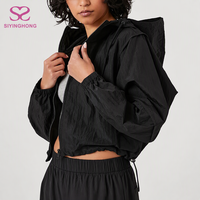 Veste coupe-vent légère et imperméable en nylon softshell pour femme, style streetwear personnalisé, idéale pour le sport et la course en extérieur