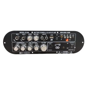 เครื่องเสียงติดรถยนต์สเตอริโอ รุ่น Stable Tone ขนาดใหญ่ โครงเหล็กสีดำ D1000 พร้อมเมนบอร์ดเสียง บลูทูธ USB TF ไมค์คู่ รีโมทคอนโทรล ระบบเพิ่มเสียง - Product Image 1