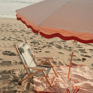 Nuovo Ombrellone da Spiaggia in Cotone Bianco da 7 Piedi con <span class=keywords><strong>Logo</strong></span> Personalizzato e Nappe, Protezione UPF50+, Impermeabile per Giardino, Patio e Piscina, Modello 2024 - Product Image 4