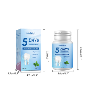 Fabrik Hersteller Großhandel 5 Tage Private Label Flecken entfernen Organic Mint Flavor Teeth White ning Powder - Product Image 6