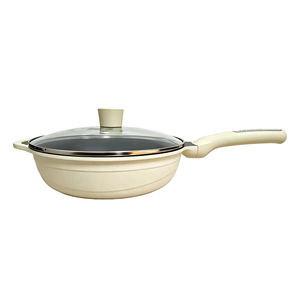 Poêle Wok Antiadhésive en Aluminium Pressé 28 cm, Motif Vague, Personnalisable avec Logo, Idéale pour la Préparation du Petit-Déjeuner à Domicile - Product Image 1