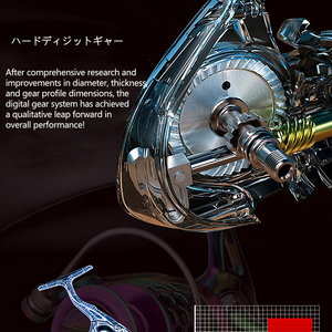 Moulinet Spinning pour Eau Salée Série DW 5.2:1/4.7:1 - Bobine Monobloc Entièrement Métallique et Rotor à Faible Inertie pour Lancer Extrême 8+1 Roulements - Product Image 3