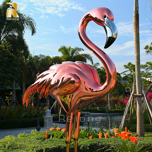Thiết kế mới chất lượng cao lớn ngoài trời thép không gỉ <span class=keywords><strong>Flamingo</strong></span> điêu khắc - Product Image 2