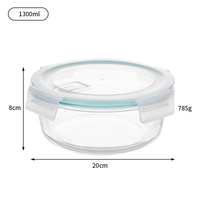 Boîte à lunch bento en verre borosilicate hermétique, compatible micro-ondes, à compartiment unique, chauffable