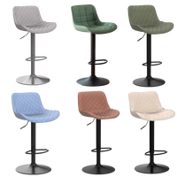 Mobilier de bar nordique Design moderne minimaliste tabouret de bar en tissu de haute qualité comptoir cadre en métal chaise de bar haute