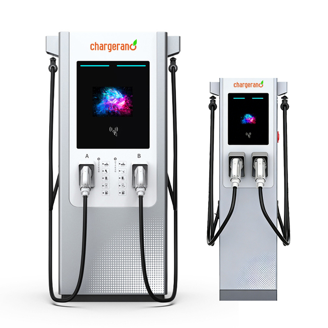 Commercial 160KW CCS2 New EV Charger 200V to 1000V 7 Inch Advertising Screen DC Fast Split Type Charging Stations