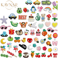 KAVNAR Super Mignons Patchs Thermocollants Brodés en Forme d'Animaux de Style Coréen pour Vêtements, Chapeaux et Décoration DIY