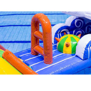 Pista de Obstáculos Inflable Comercial para Piscinas, Atracción Acuática con Forma de Tiburón para Parques Acuáticos - Product Image 6