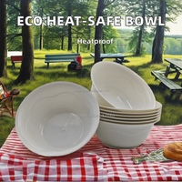 Bol en plastique jetable épaissi 8oz isolé récipient à soupe chaude Blanc 10000pcs