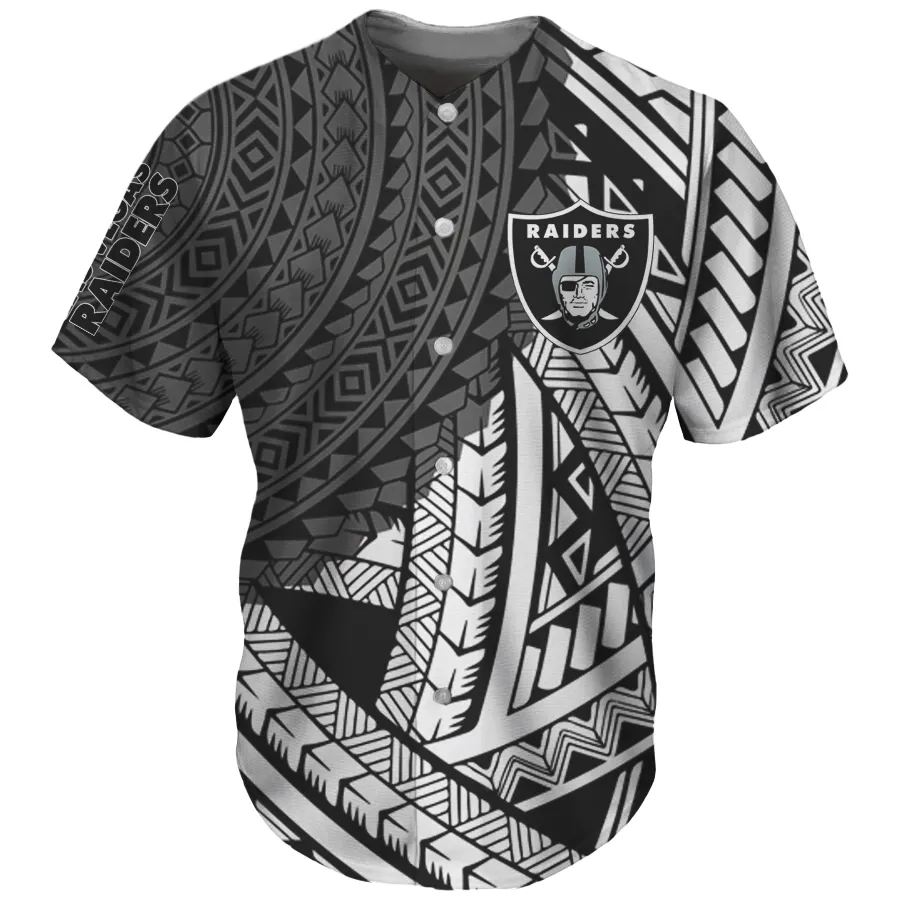 Uniforme da Baseball promozionale di Design di lusso Polynesian Tribal Design Clothing Custom NFL Team Knit maglia da Baseball traspirante