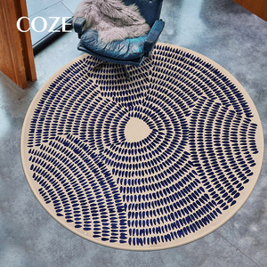 Tapis rond 2025 Nouveau style Tapis de luxe pour salon Chambre à coucher Chaise d'ordinateur Tapis en laine Canapé paresseux Couverture Alfombra - Product Image 3