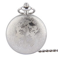Montre de poche creuse style Anime rétro pour hommes et femmes, chaîne en argent, pendentif créative, horloge à Quartz, attaque sur Titan, cadeaux
