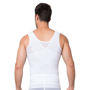 Men's Gynecomastia Vest Chest Binder Posture Corset Male Abdomen Trainer Belly Reduce Fat Slim Body Shaper Back <strong>Cross</strong> <strong>Tops</strong> - Product Image 5